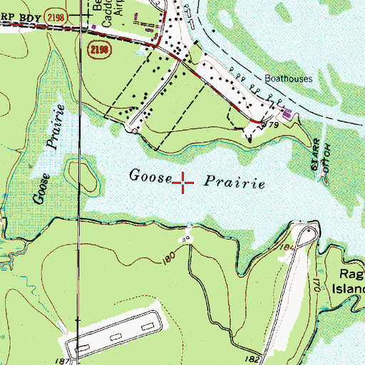 Topographic Map of Goose Prairie, TX