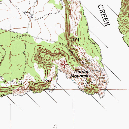 Topographic Map of Gordon Mountain, TX