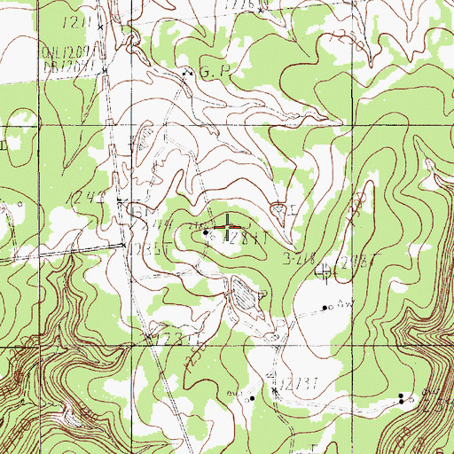 Topographic Map of Gordon Oil Field, TX