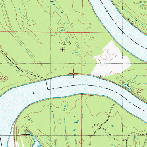 Topographic Map of Moore Landing, AL