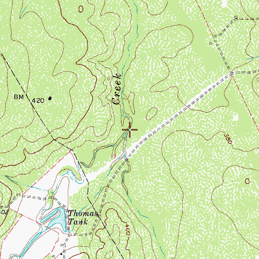 Topographic Map of Government Wells Creek, TX