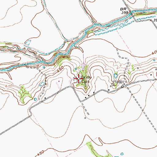 Topographic Map of Grady Cemetery, TX