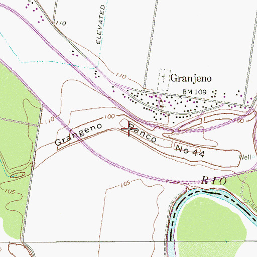 Topographic Map of Granjeno Banco Number Forty-four, TX