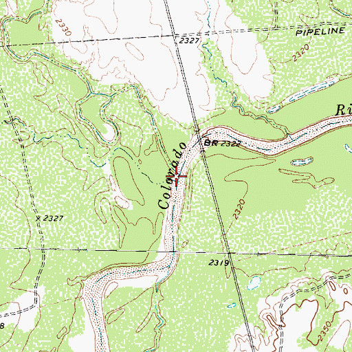 Topographic Map of Grape Creek, TX