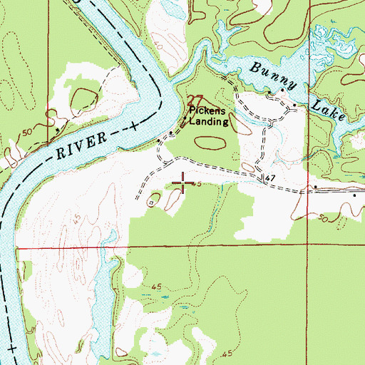 Topographic Map of Pickens (historical), AL