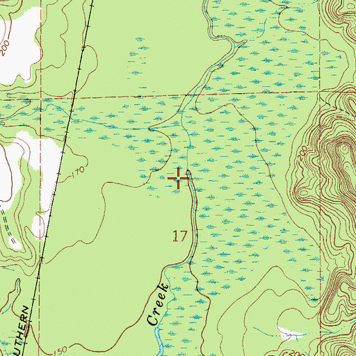 Topographic Map of Pouncey (historical), AL