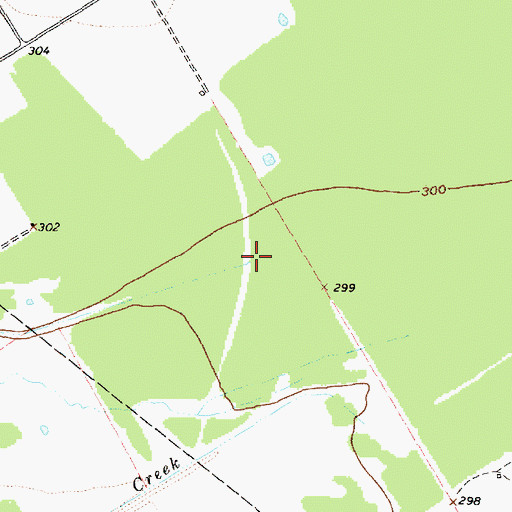 Topographic Map of Grays Creek, TX