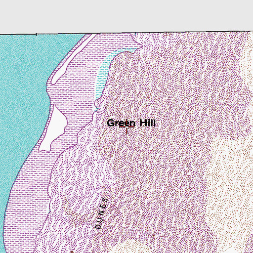 Topographic Map of Green Hill, TX