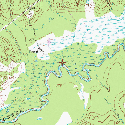 Topographic Map of Greenbriar Creek, TX