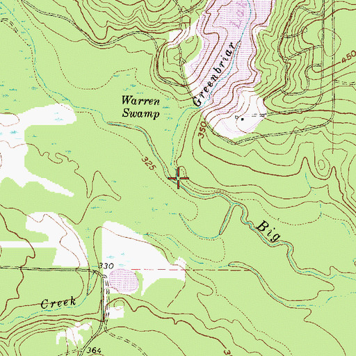 Topographic Map of Greenbriar Creek, TX