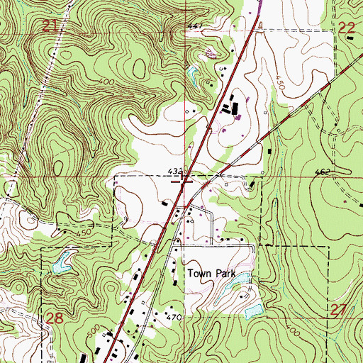 Topographic Map of Sacred Heart Church, AL