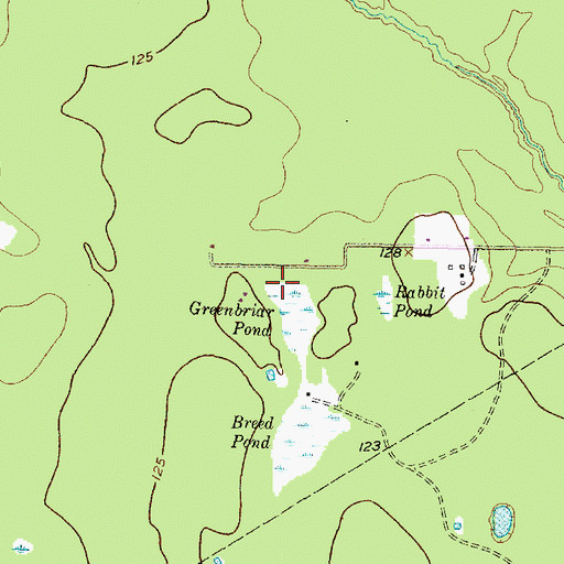 Topographic Map of Greenbriar Pond, TX