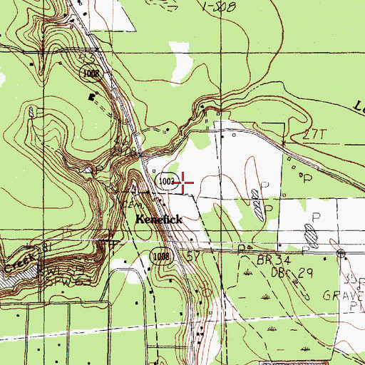 Topographic Map of Greenville Church, TX