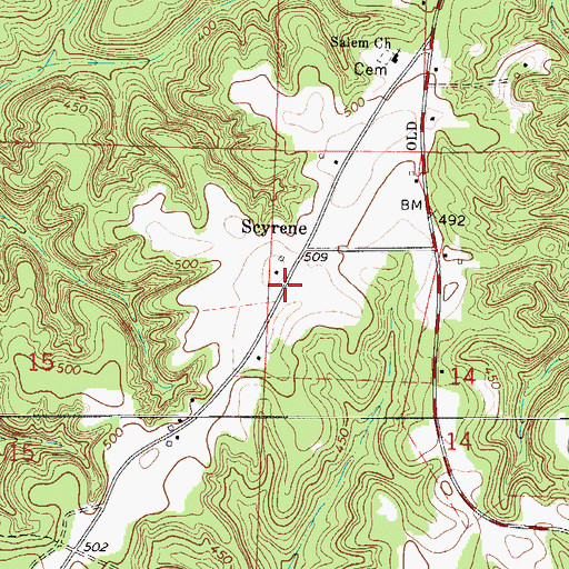 Topographic Map of Saint Paul Post Office (historical), AL