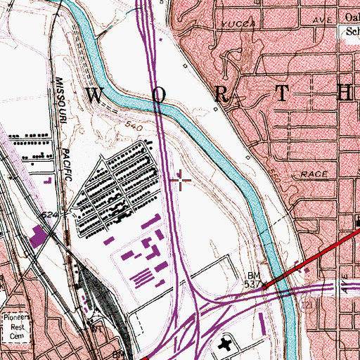 Topographic Map of Greenway Church, TX