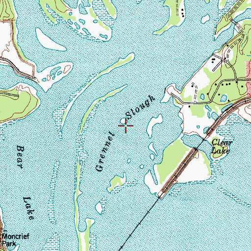 Topographic Map of Grennel Slough, TX