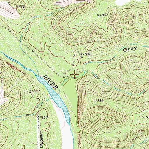 Topographic Map of Grey Canyon, TX