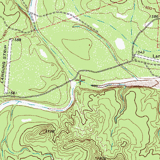 Topographic Map of Griffin Creek, TX