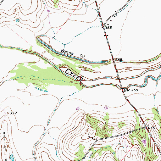 Topographic Map of Grove Creek, TX