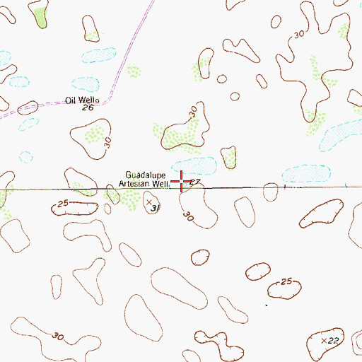 Topographic Map of Guadalupe Artesian Well, TX