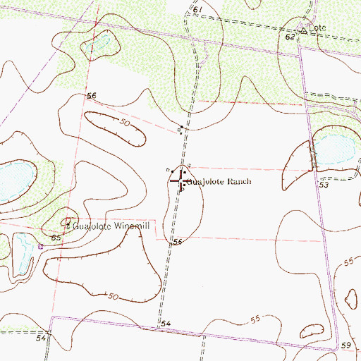 Topographic Map of Guajolote Ranch, TX