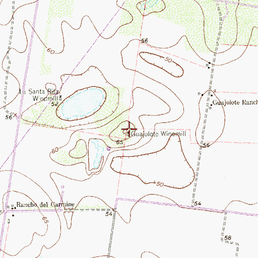 Topographic Map of Guajolote Windmill, TX