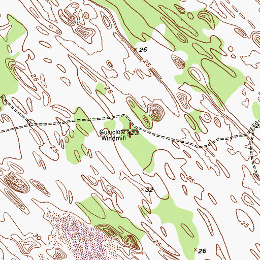 Topographic Map of Guajolote Windmill, TX