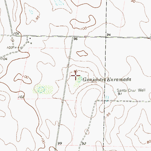 Topographic Map of Guajolotes Enramada, TX