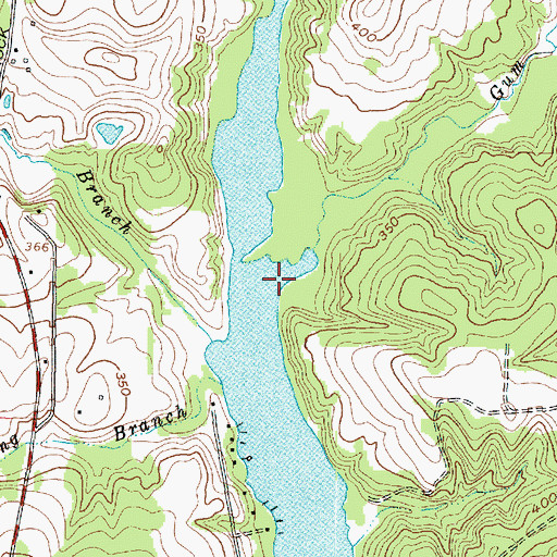 Topographic Map of Gum Creek, TX