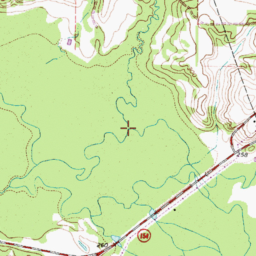 Topographic Map of Gum Creek, TX