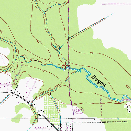 Topographic Map of Gum Gully, TX