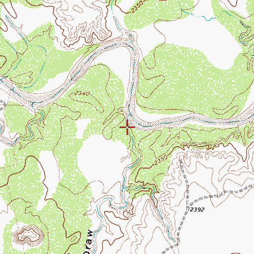 Topographic Map of Gunsight Draw, TX