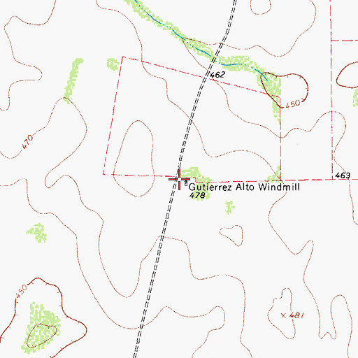 Topographic Map of Gutierrez Alto Windmill, TX