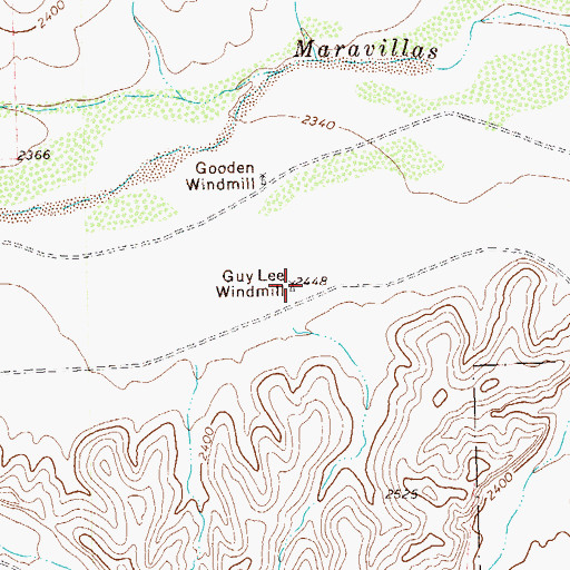 Topographic Map of Guy Lee Windmill, TX