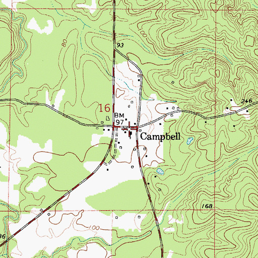 Topographic Map of Tallahata Methodist Church, AL
