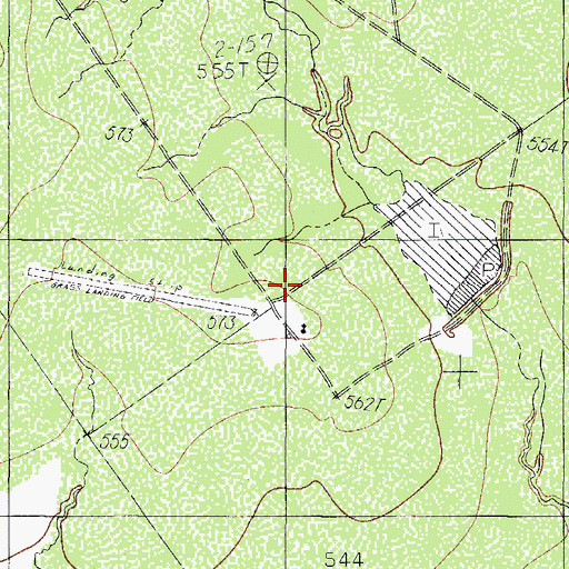 Topographic Map of H A Dillon, TX