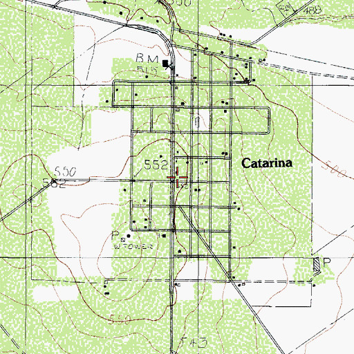 Topographic Map of H Dillon, TX