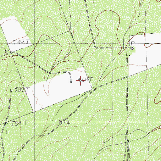 Topographic Map of H Garcia, TX