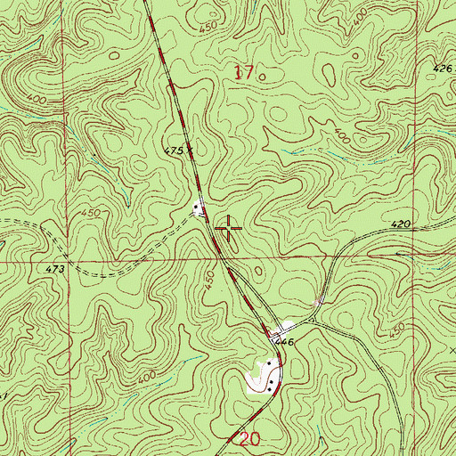 Topographic Map of Tate Cemetery, AL