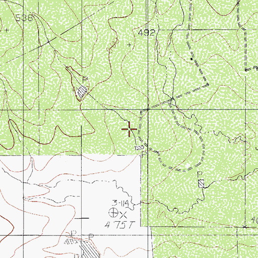 Topographic Map of H Poole, TX