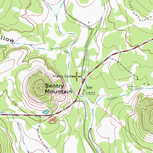 Topographic Map of Haby Cemetery, TX