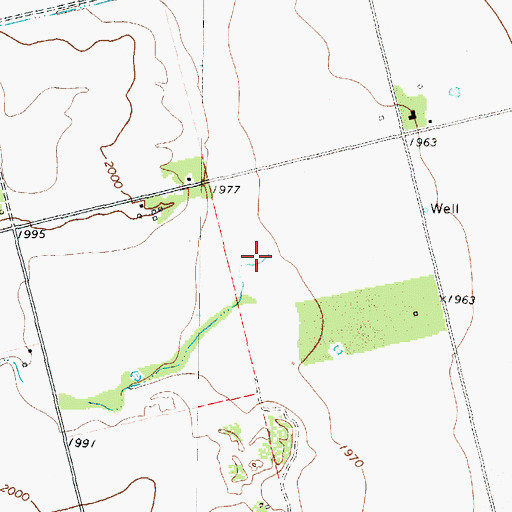 Topographic Map of Hackberry Creek, TX