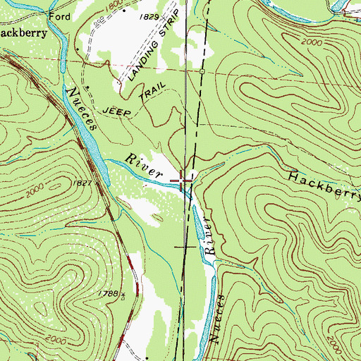 Topographic Map of Hackberry Hollow, TX