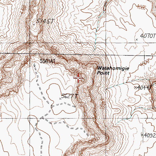 Topographic Map of Watahomigie Point, AZ
