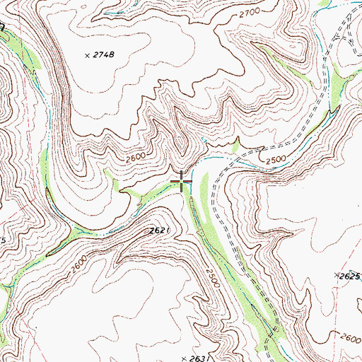 Topographic Map of Hagler Canyon, TX