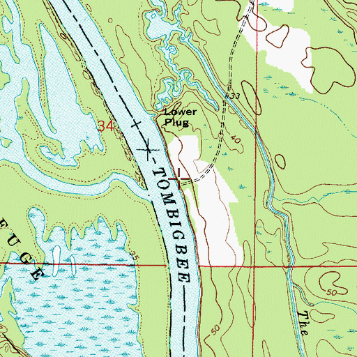Topographic Map of Thorntons Landing (historical), AL