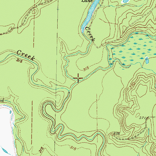 Topographic Map of Haines Creek, TX