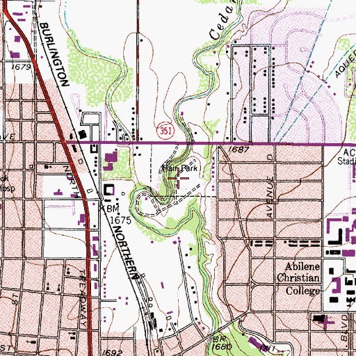 Topographic Map of Hair Park, TX