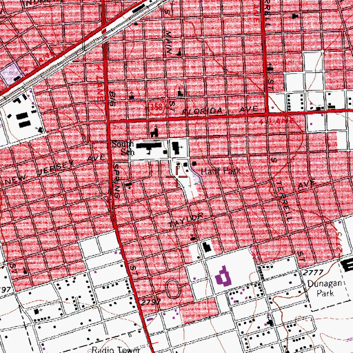 Topographic Map of Halff Park, TX