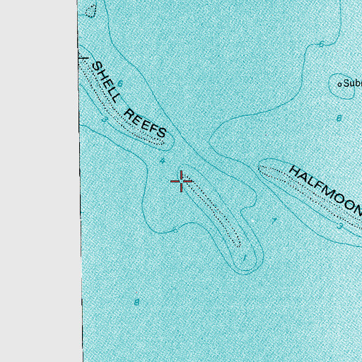 Topographic Map of Shell Reef, TX